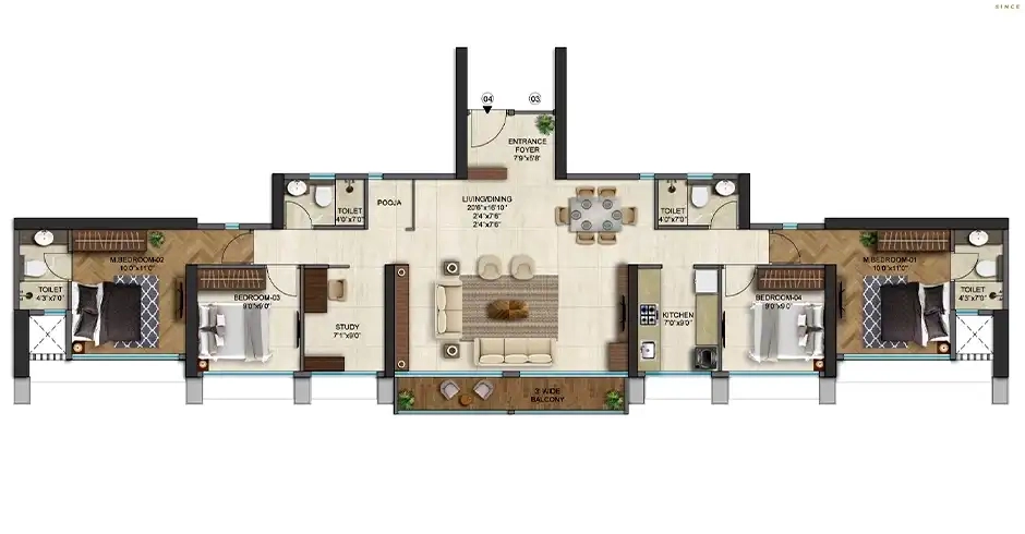 Runwal One Thane West Floor Plan